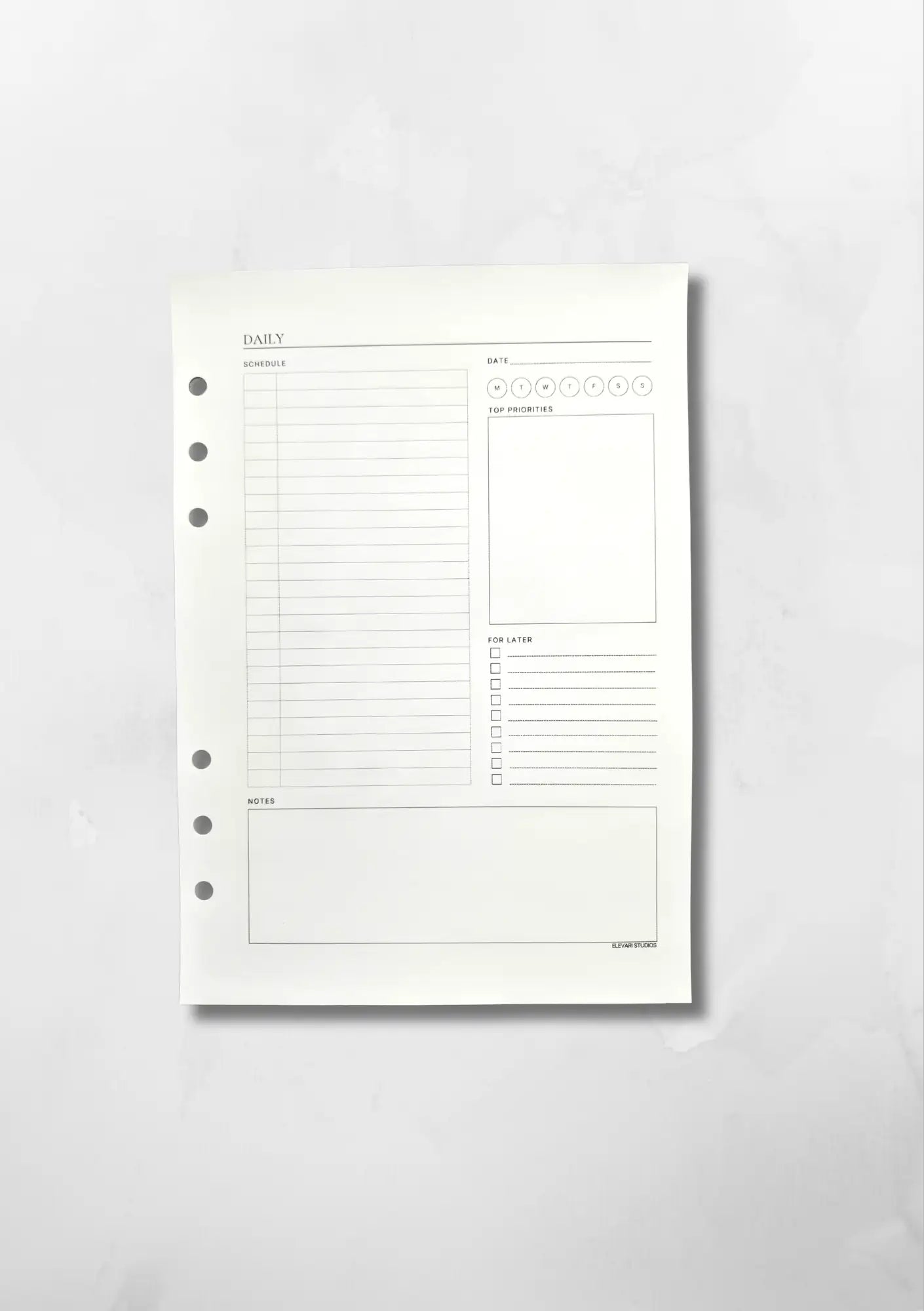 DAILY PLAN