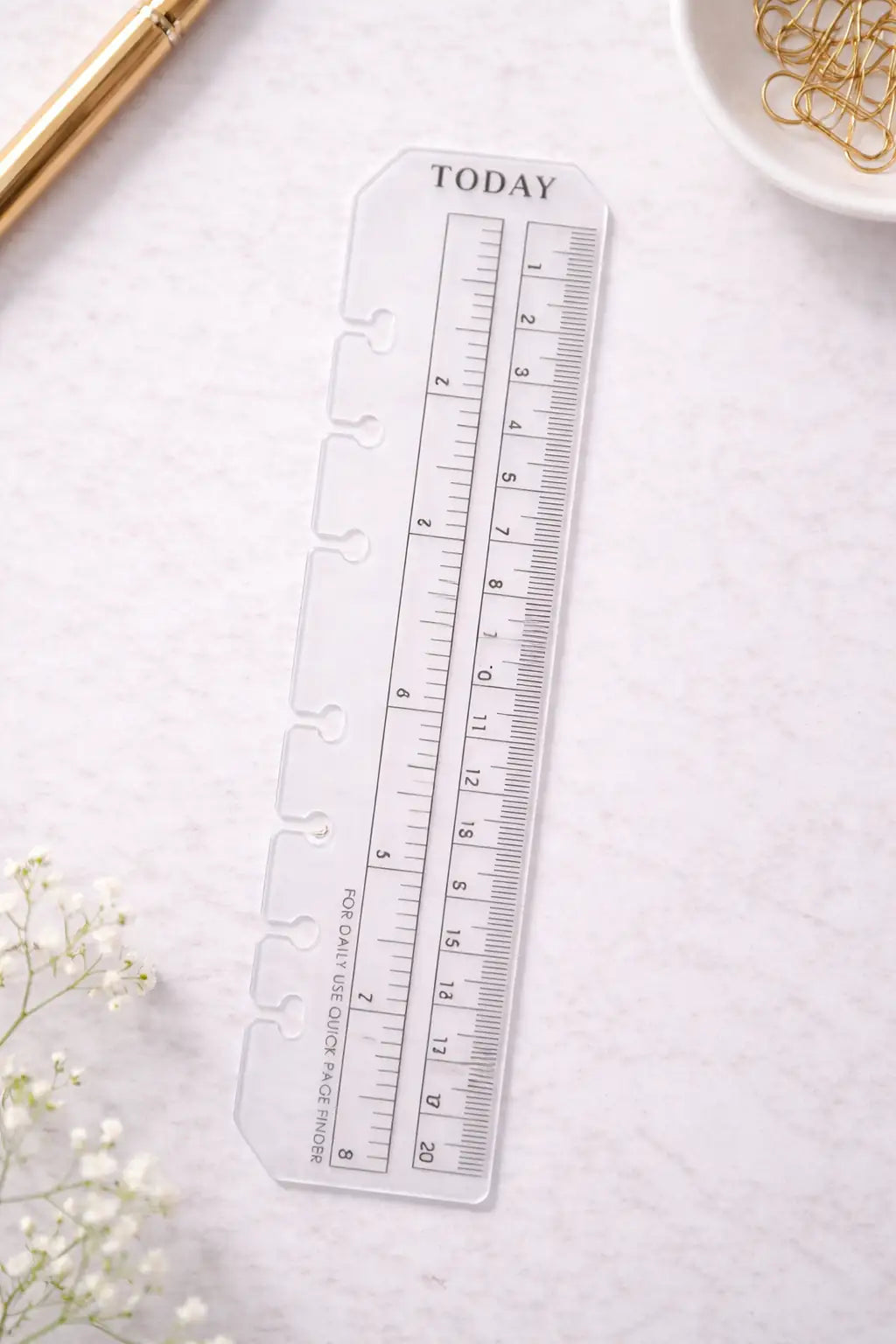 TODAY BOOKMARK RULER
