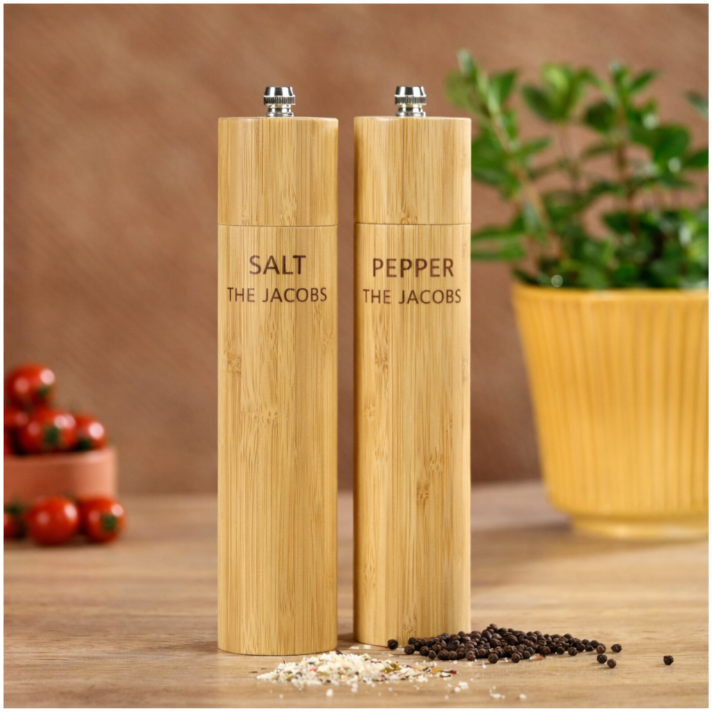Bamboo Salt & Pepper Grinder Set