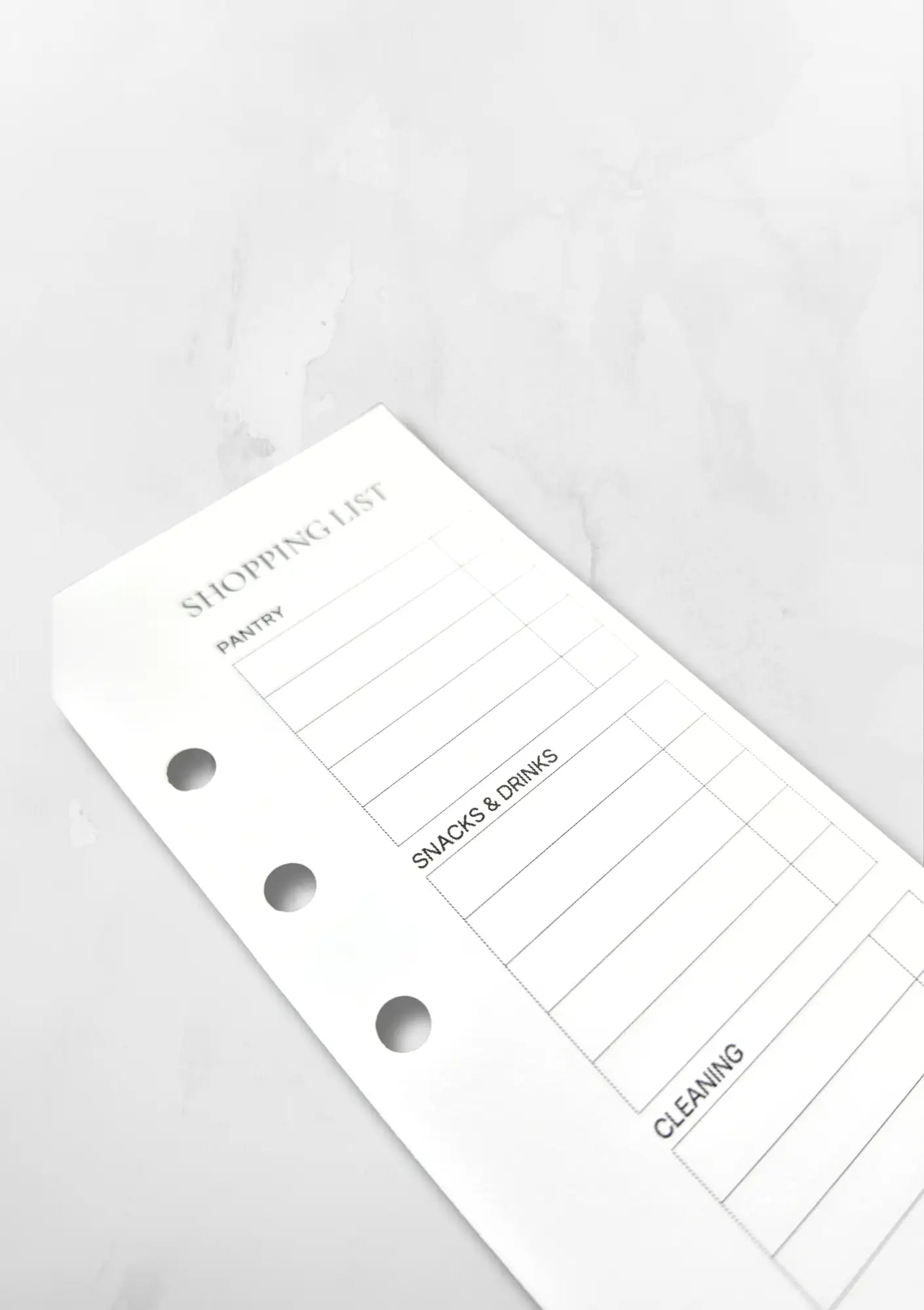 SHOPPING LIST