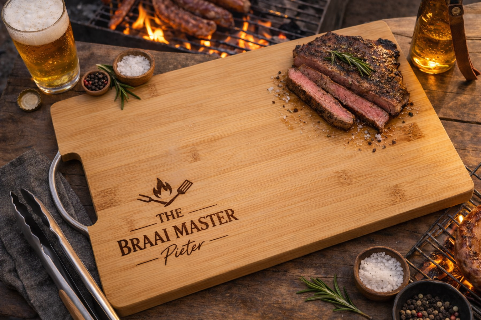 Personalised Bamboo Braai Board