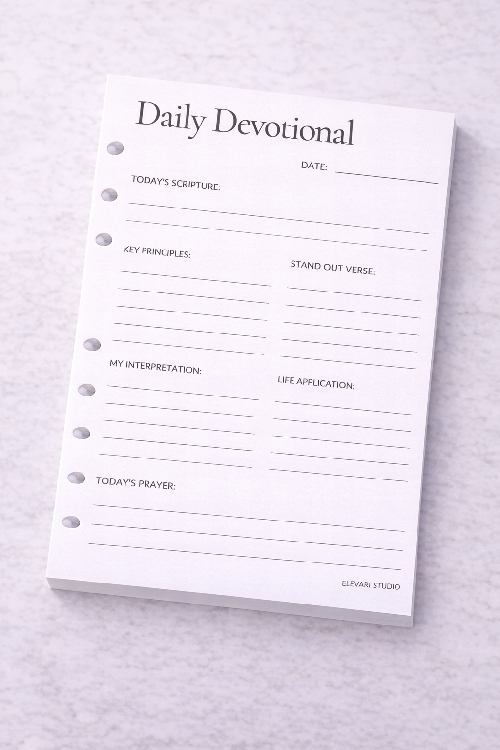 Daily Devotional Insert