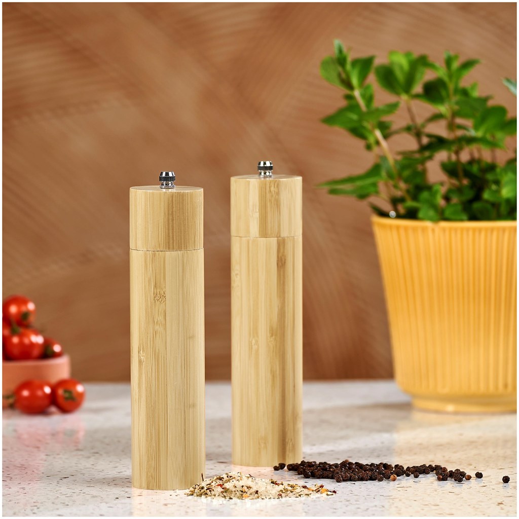 Bamboo Salt & Pepper Grinder Set