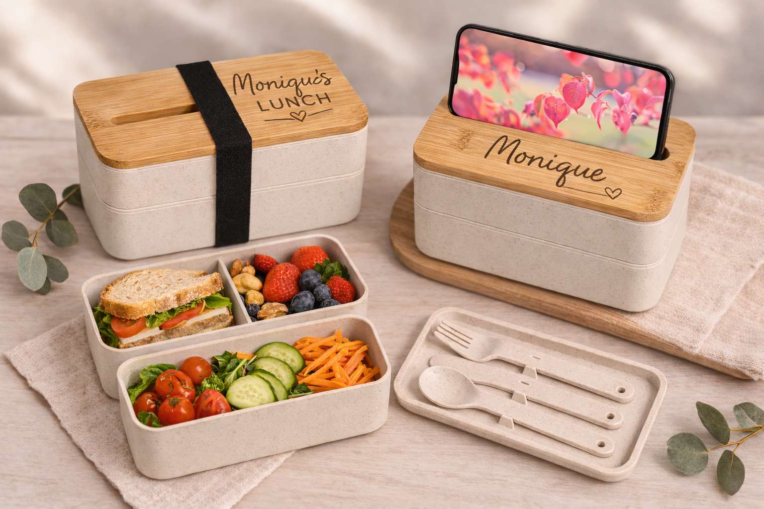 Personalised Eco Lunch & Chill Set