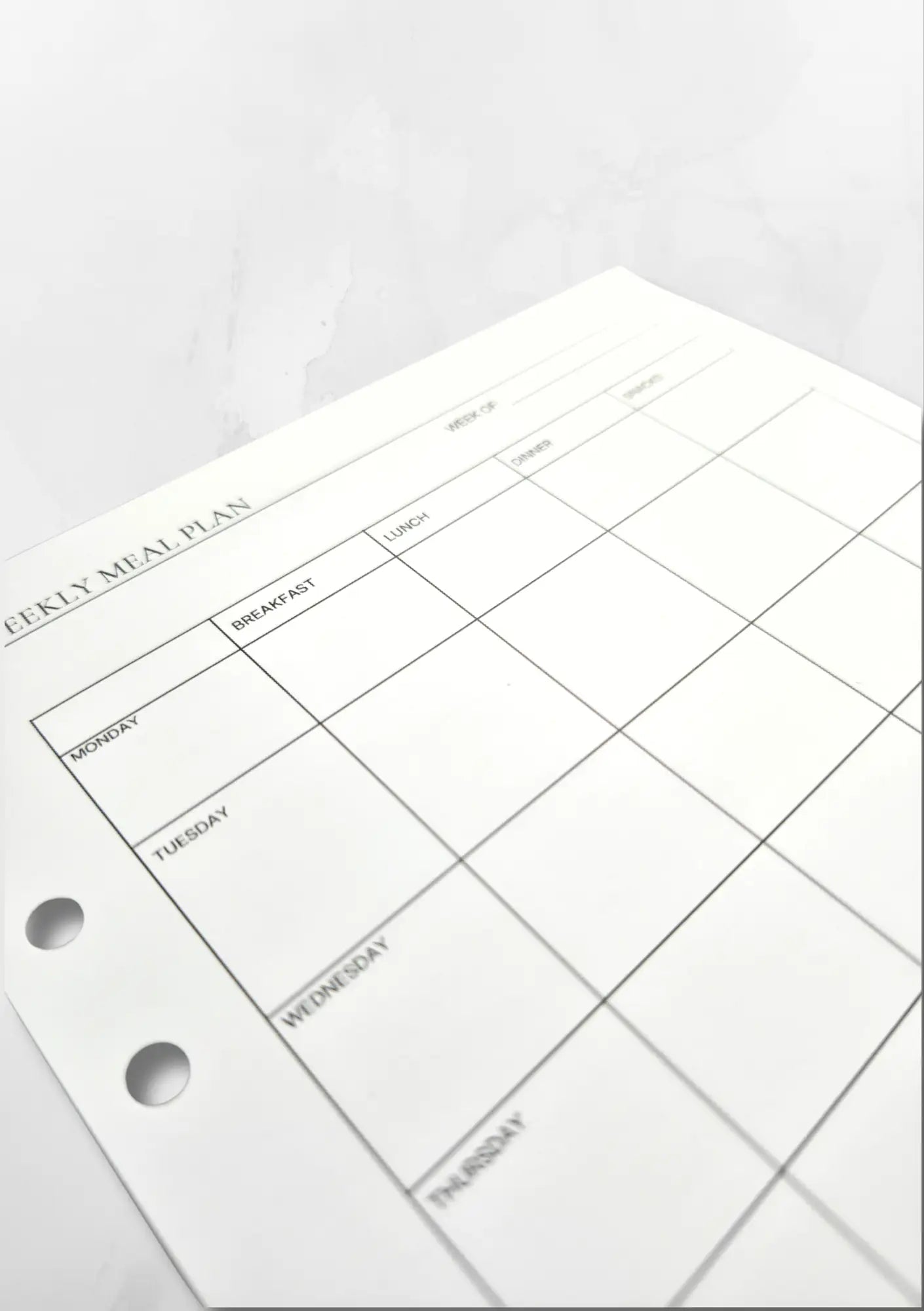 WEEKLY MEAL PLANNER