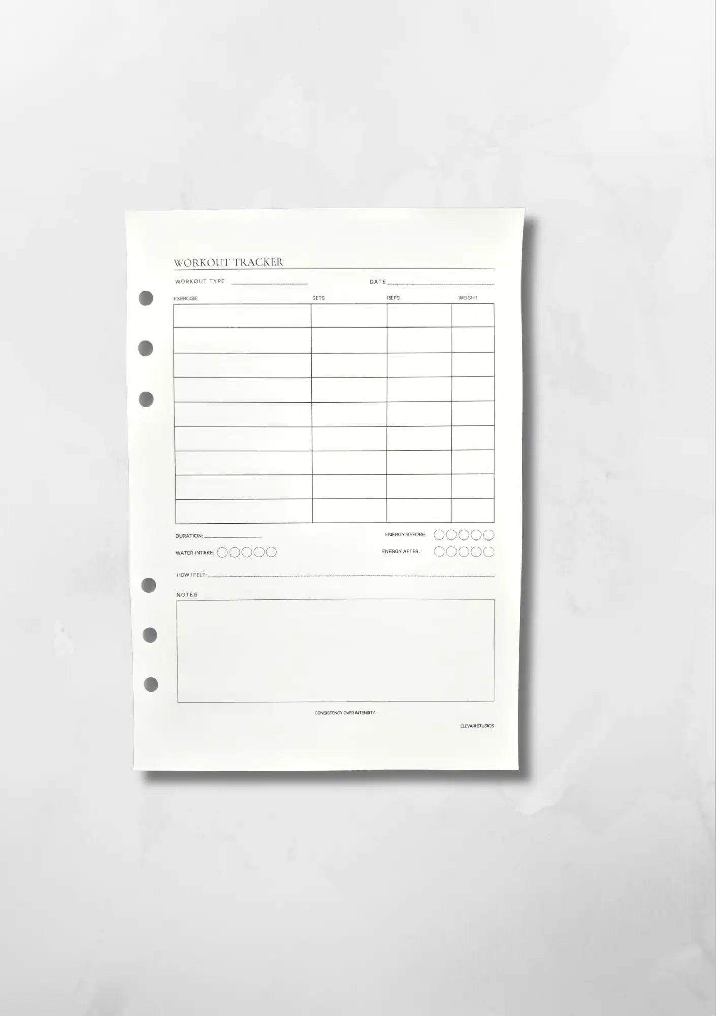WORKOUT TRACKER